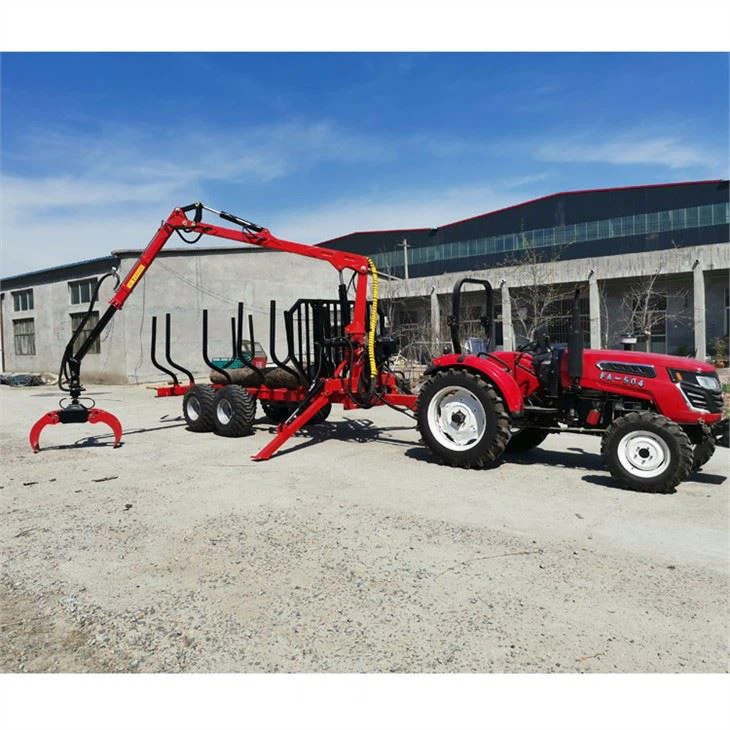 2 forest trailer wither crane